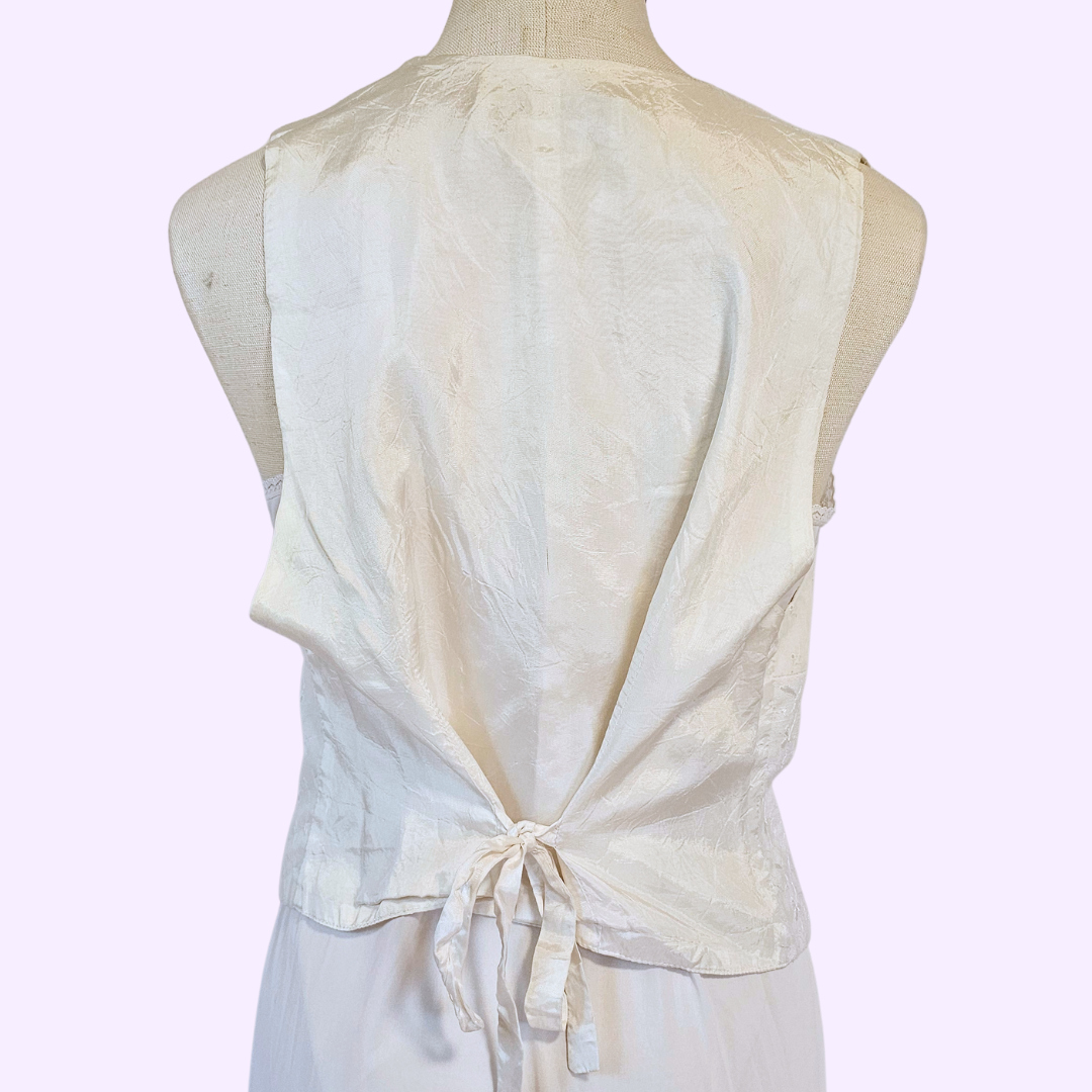 christina james white vest