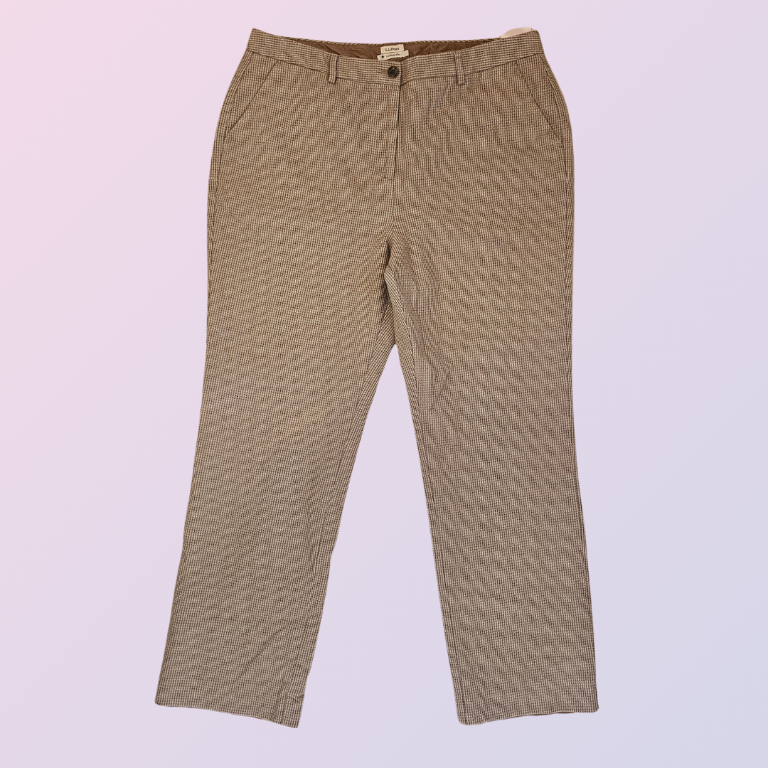 ll bean tan and green plaid pants