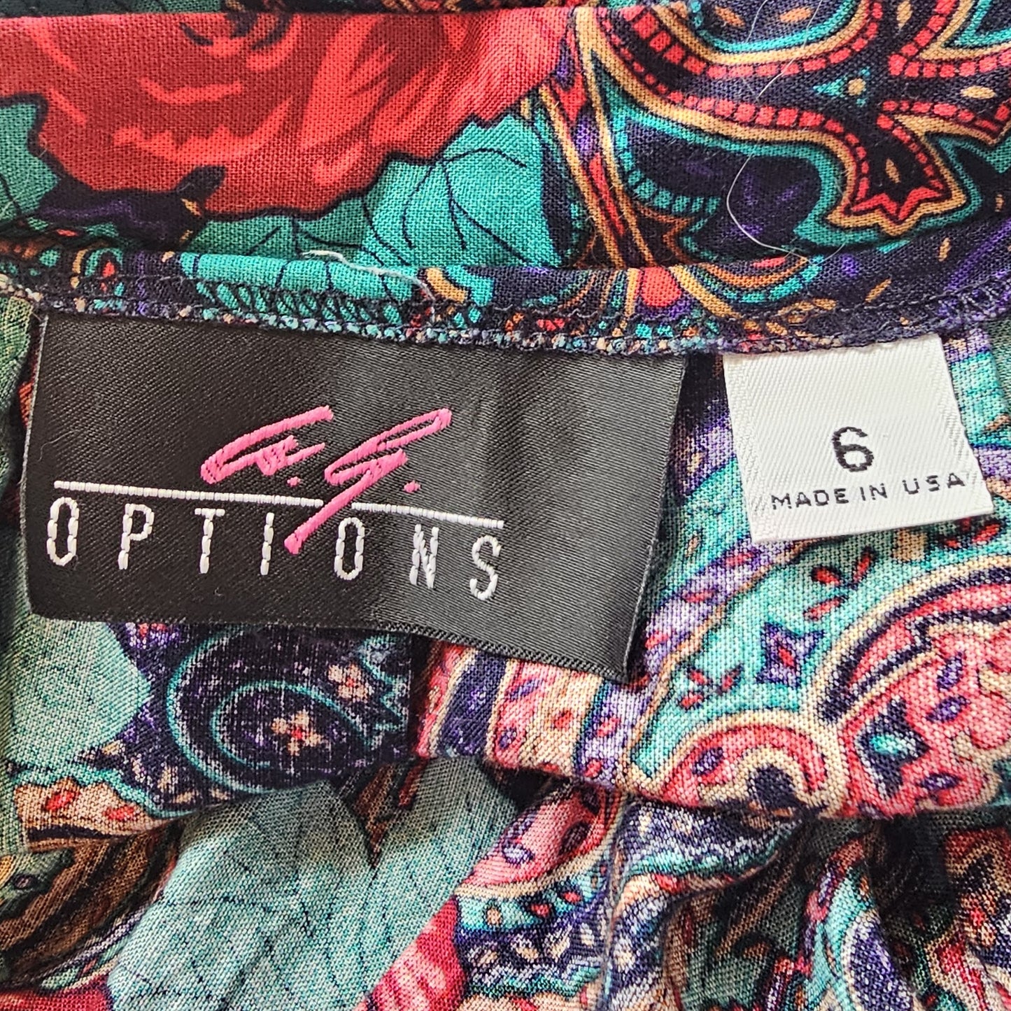 ag options multicolor rose & paisley midi skirt
