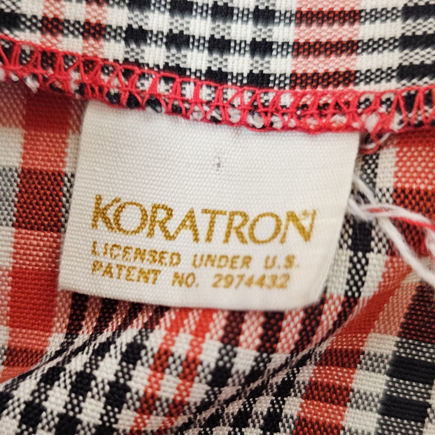 koratron red plaid mini skirt