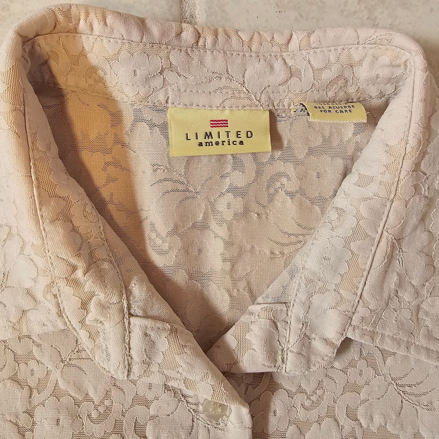limited america ivory floral button down