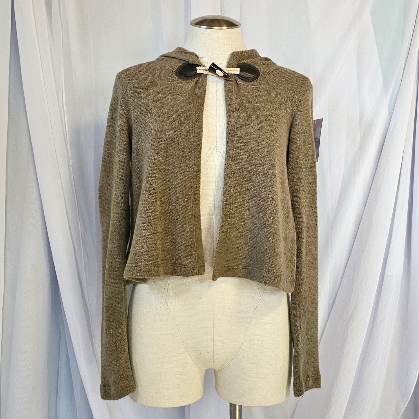 necessary clothing brown cropped cardigan