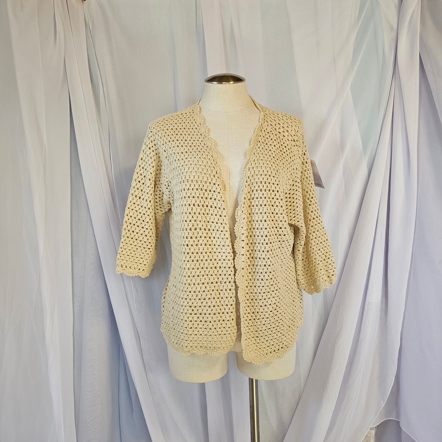 norm thompson ivory knit cardigan