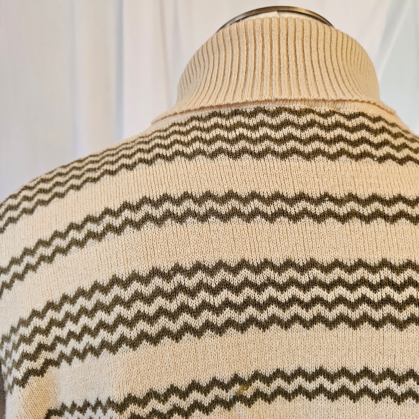 eileen tan and green chevron sweater