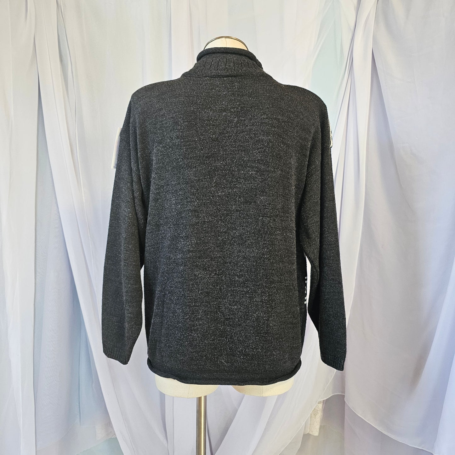 norton mcnaughton gray fair isle sweater