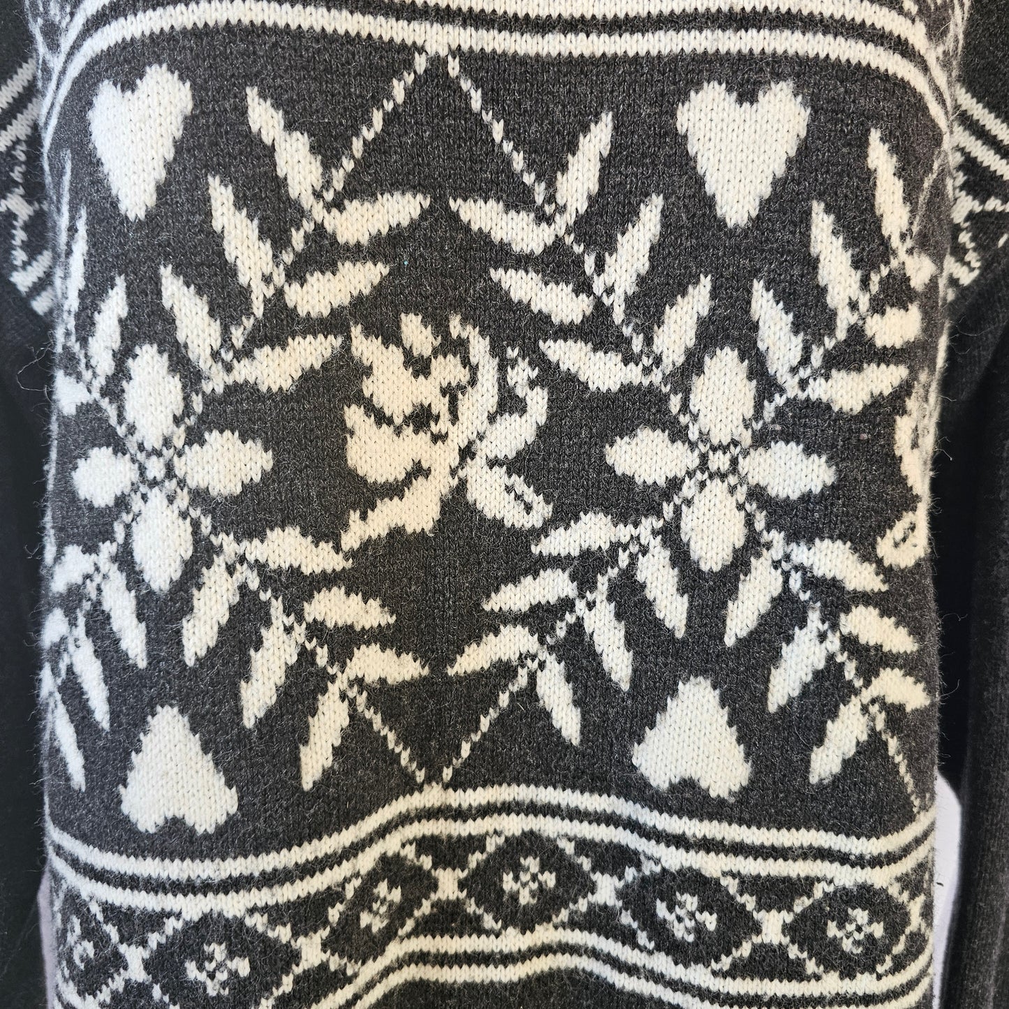 norton mcnaughton gray fair isle sweater