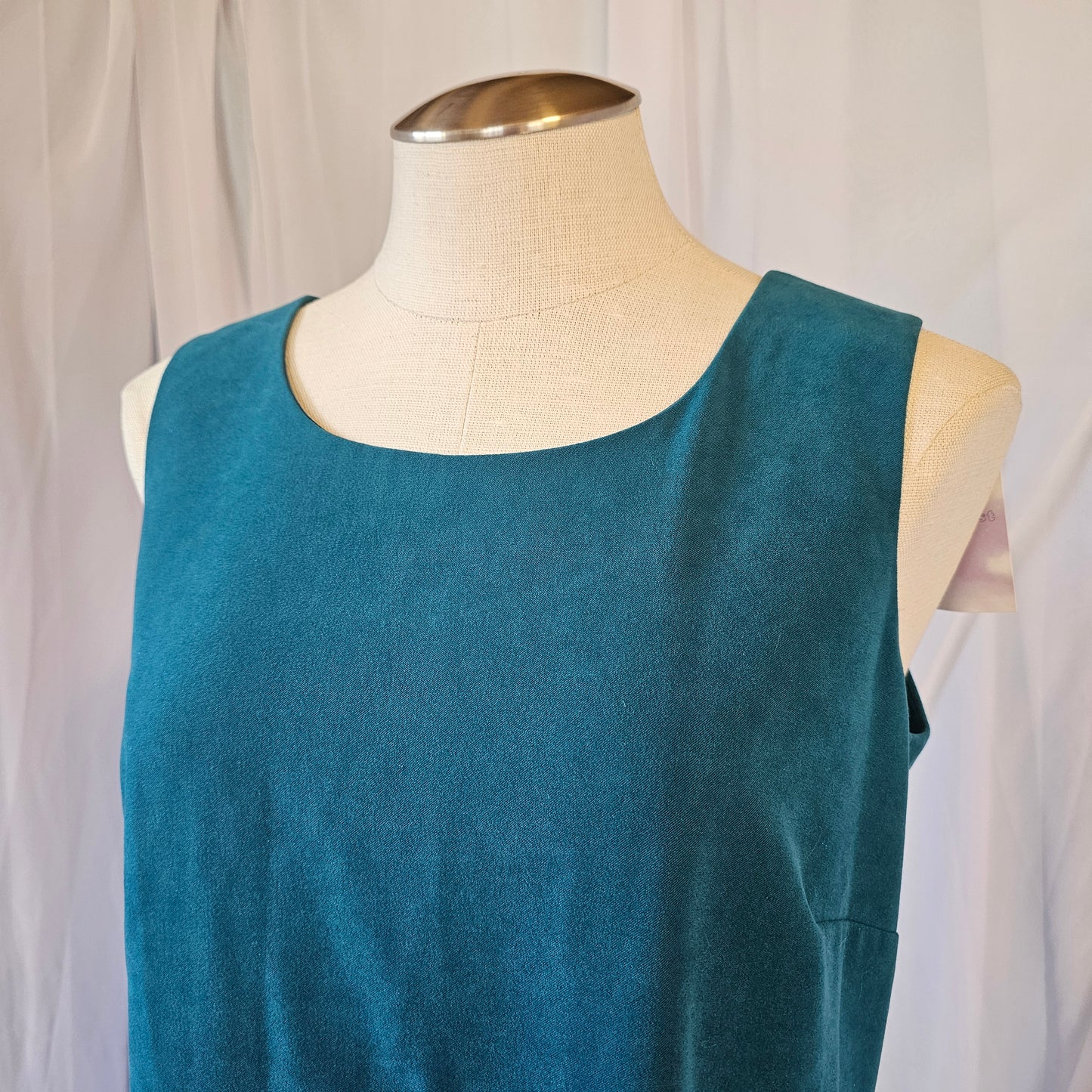 studio I petite teal knee length sleeveless dress