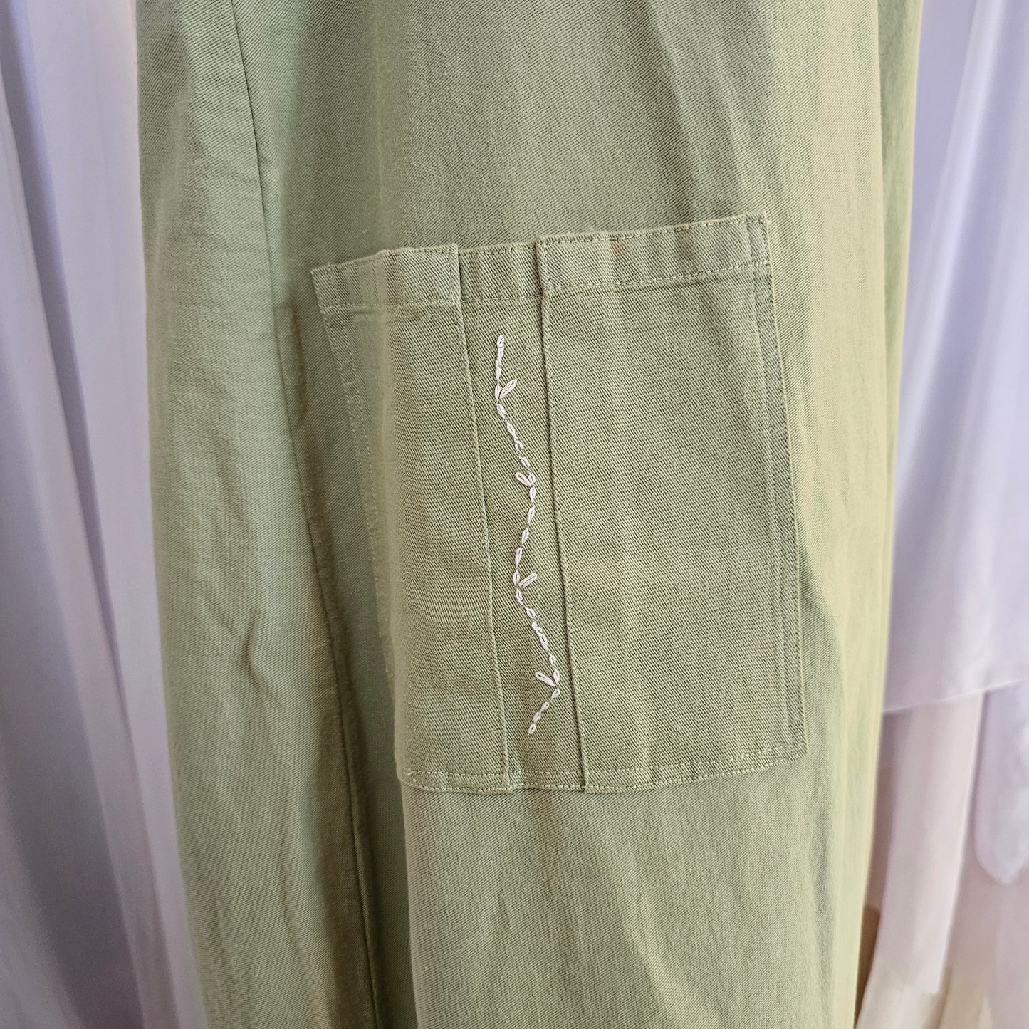 better than basic green sleeveless embroidered maxi dress