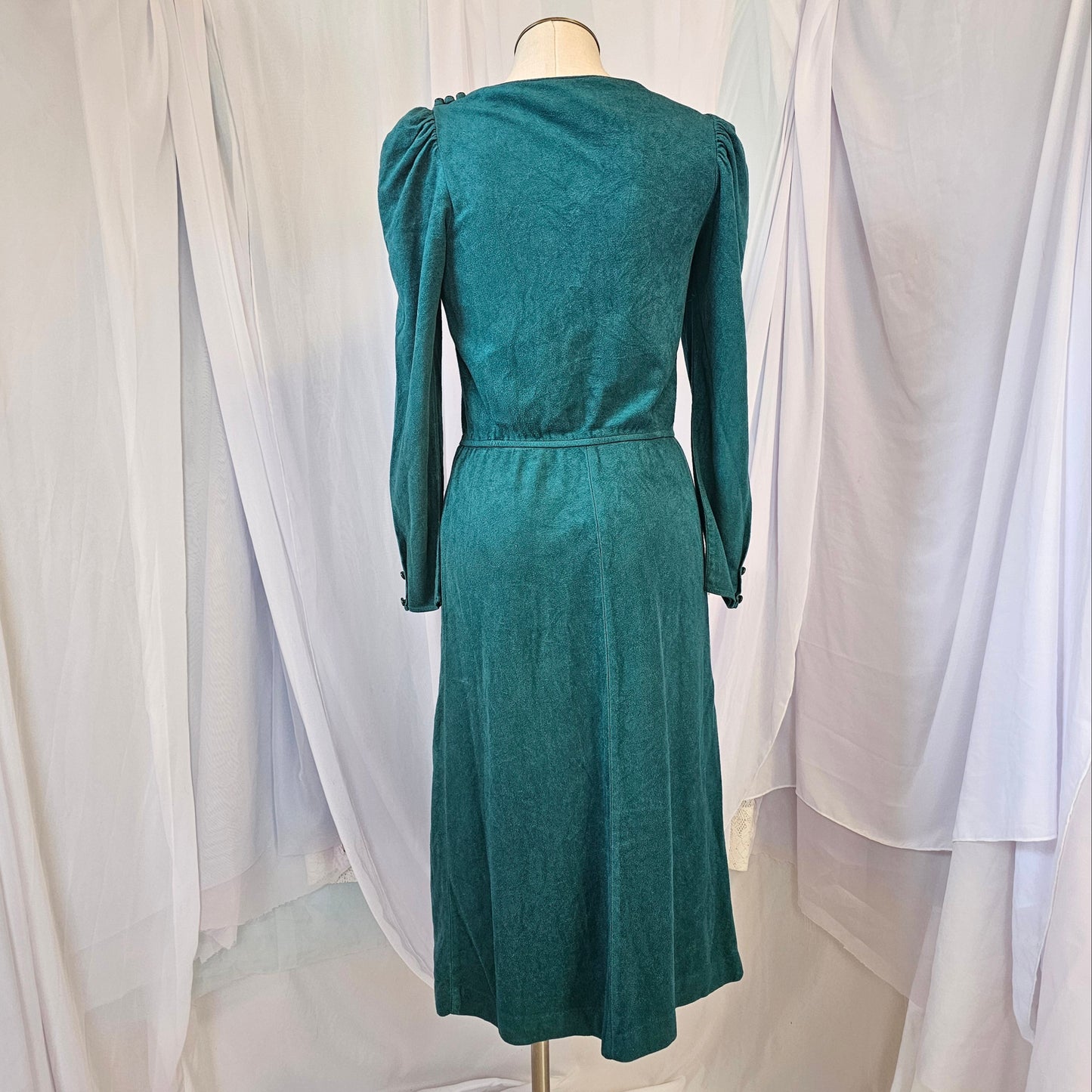 unbranded teal puff sleeve dress