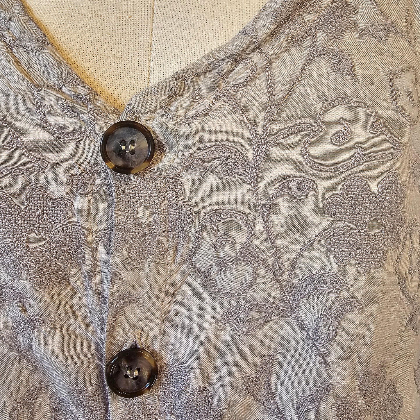 cp shades gray embroidered floral vest