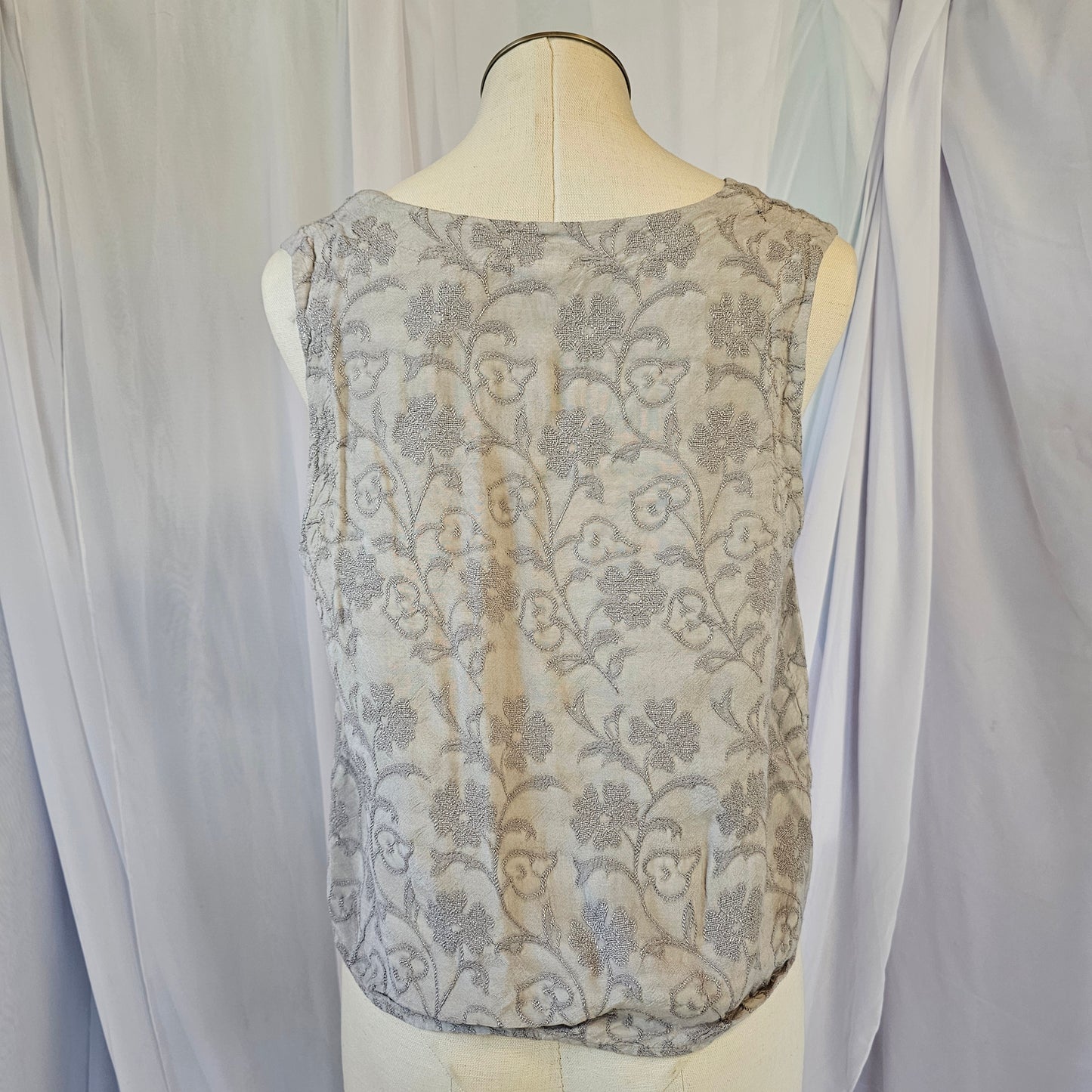 cp shades gray embroidered floral vest