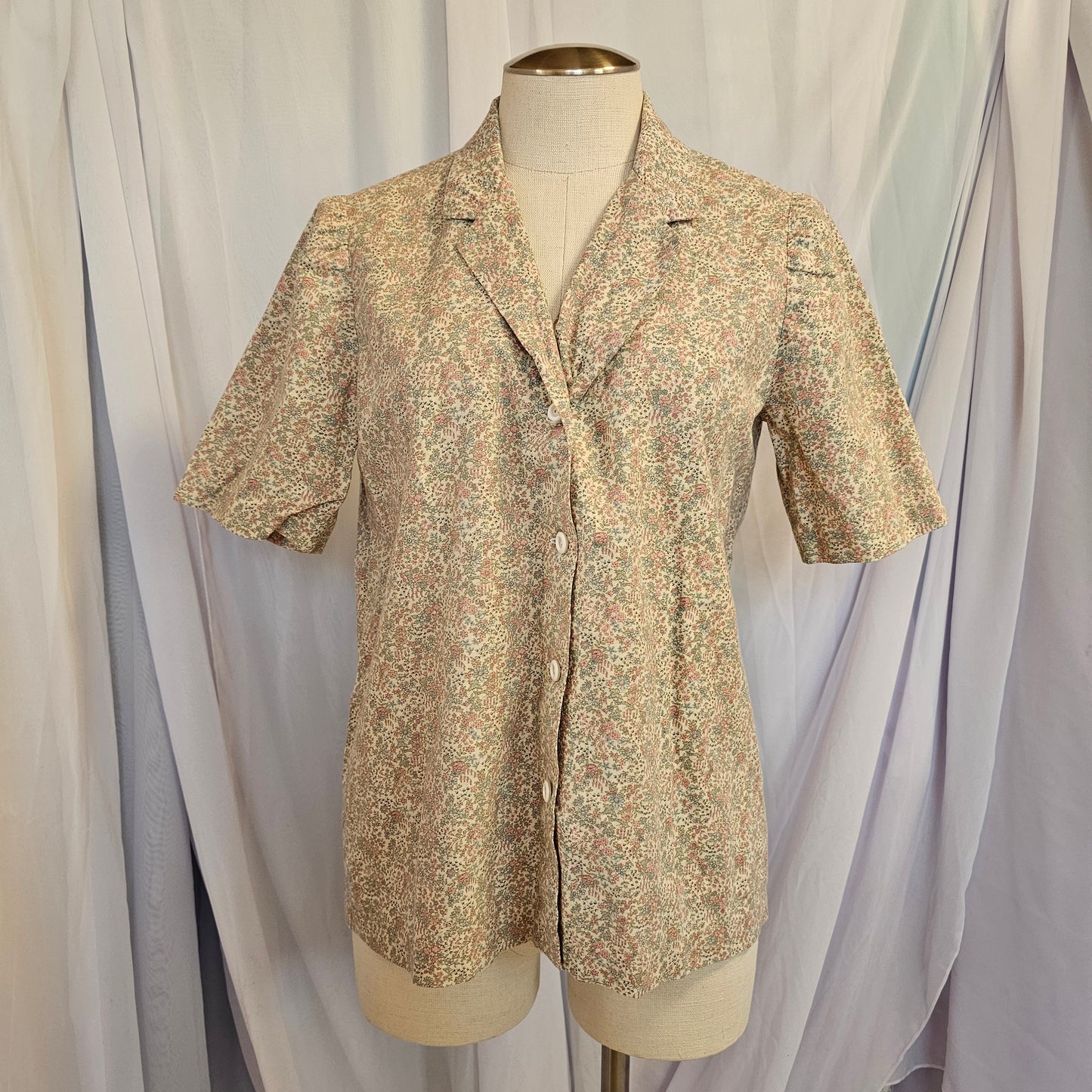 handmade floral button down