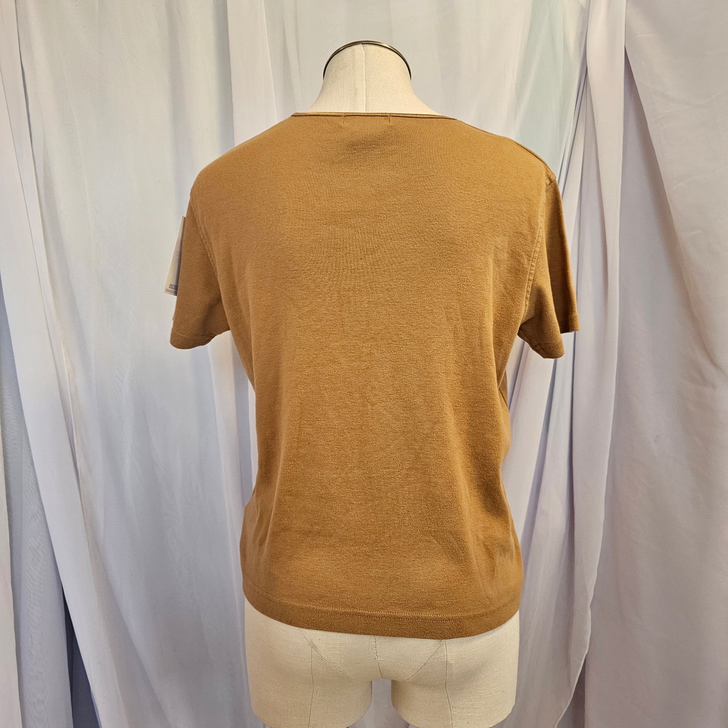 jones new york sport petite tan tee shirt