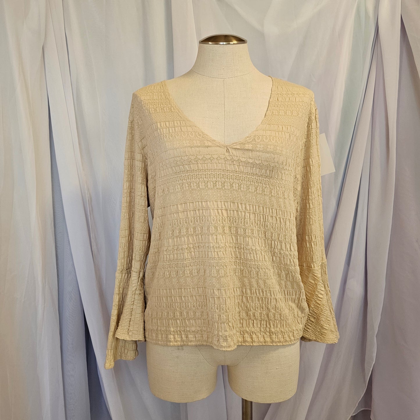 fashion bug ivory bell sleeve top
