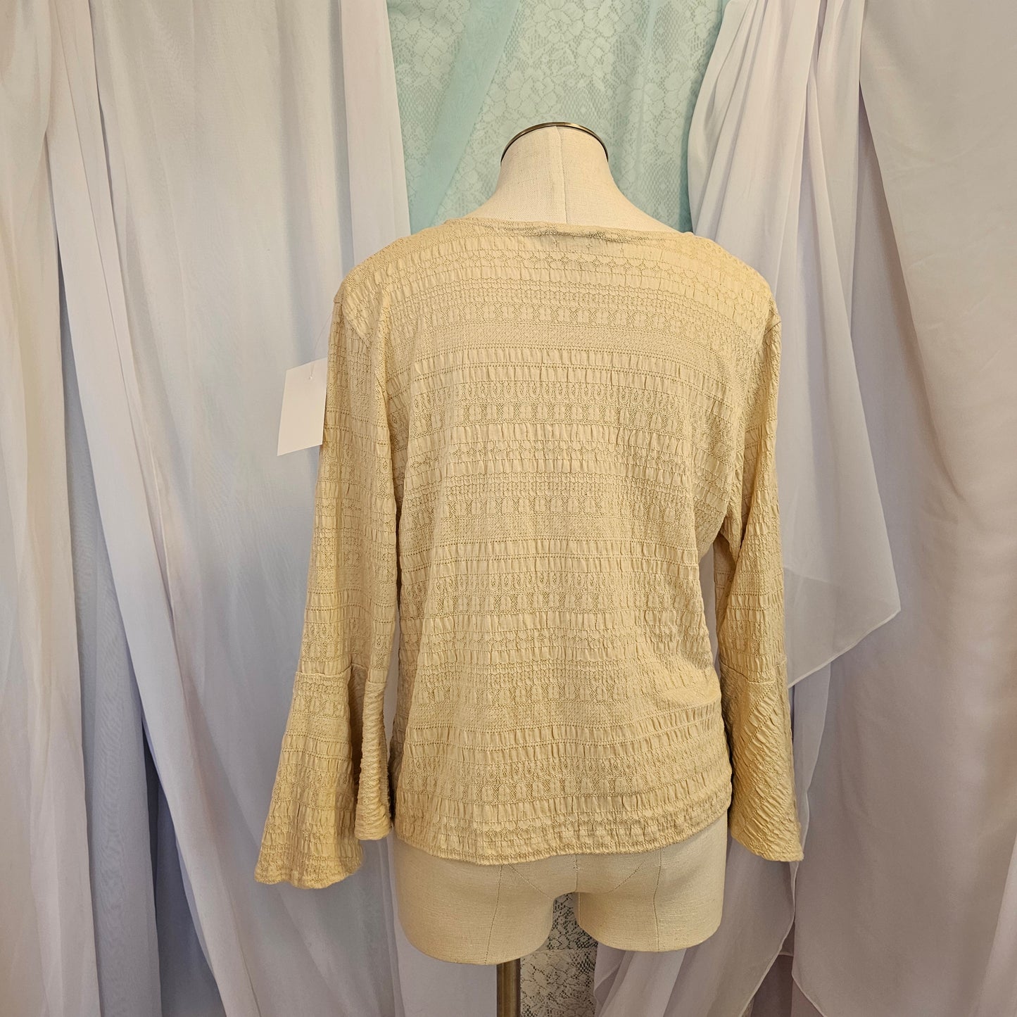 fashion bug ivory bell sleeve top