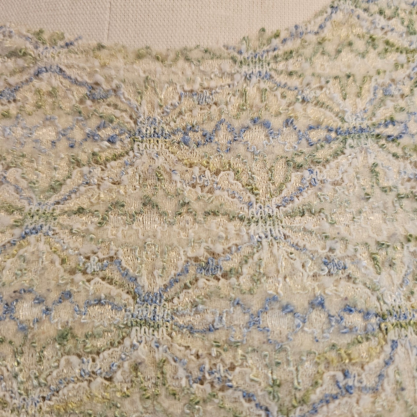 george blue and green textured top