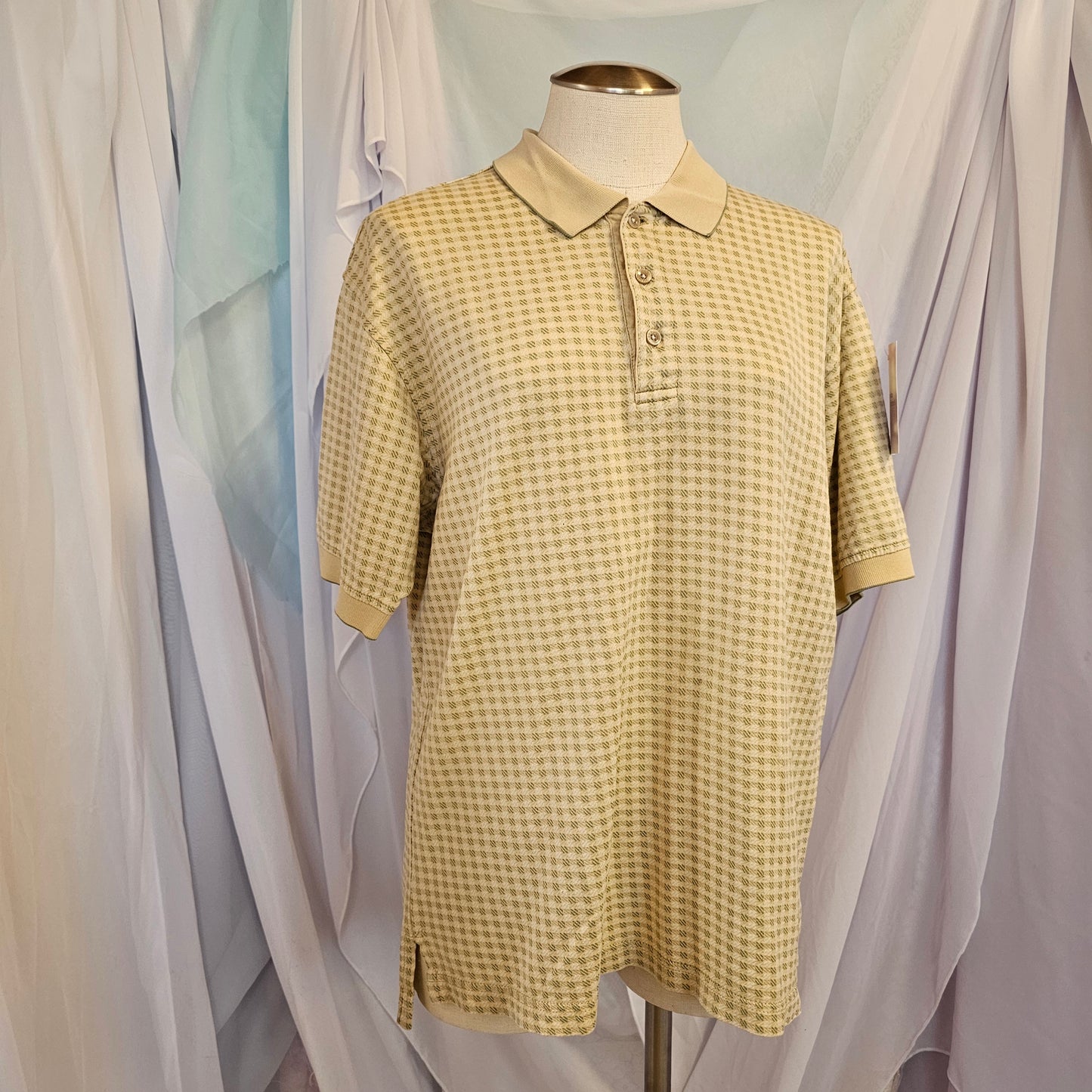izod green and yellow polo