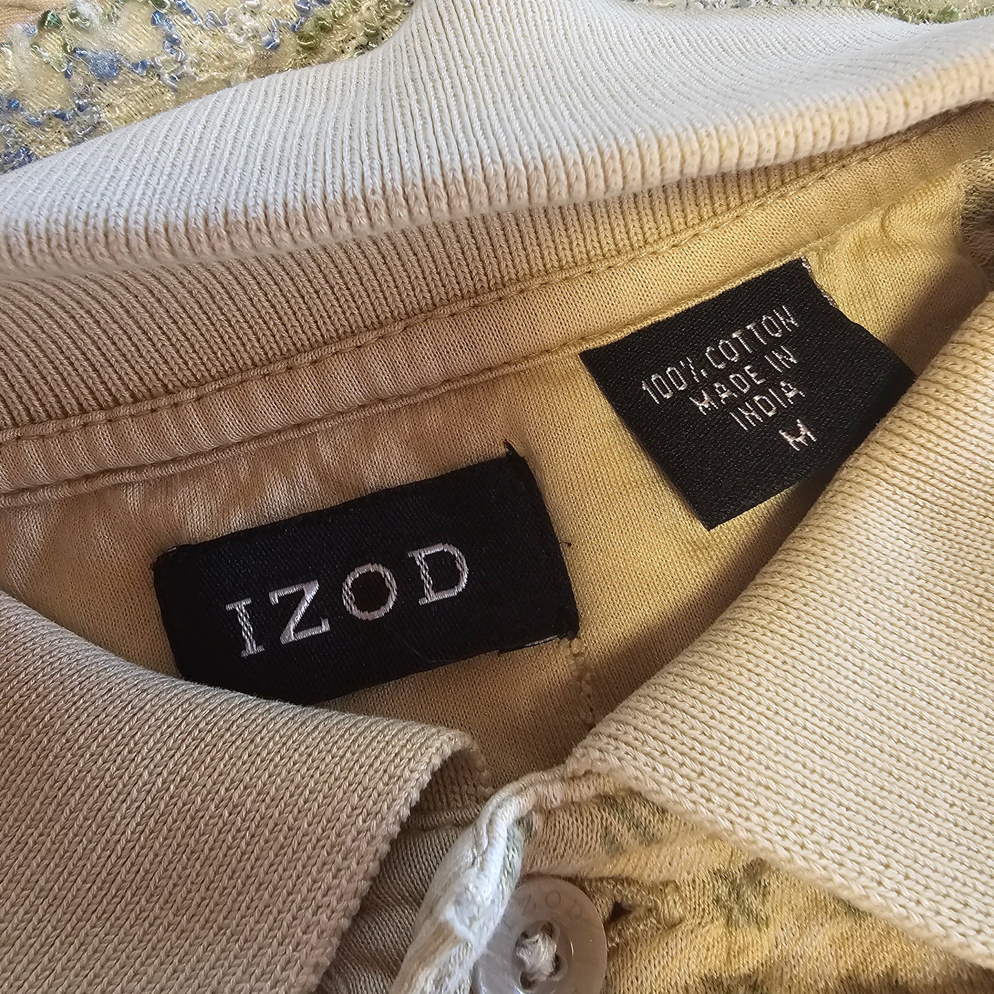 izod green and yellow polo