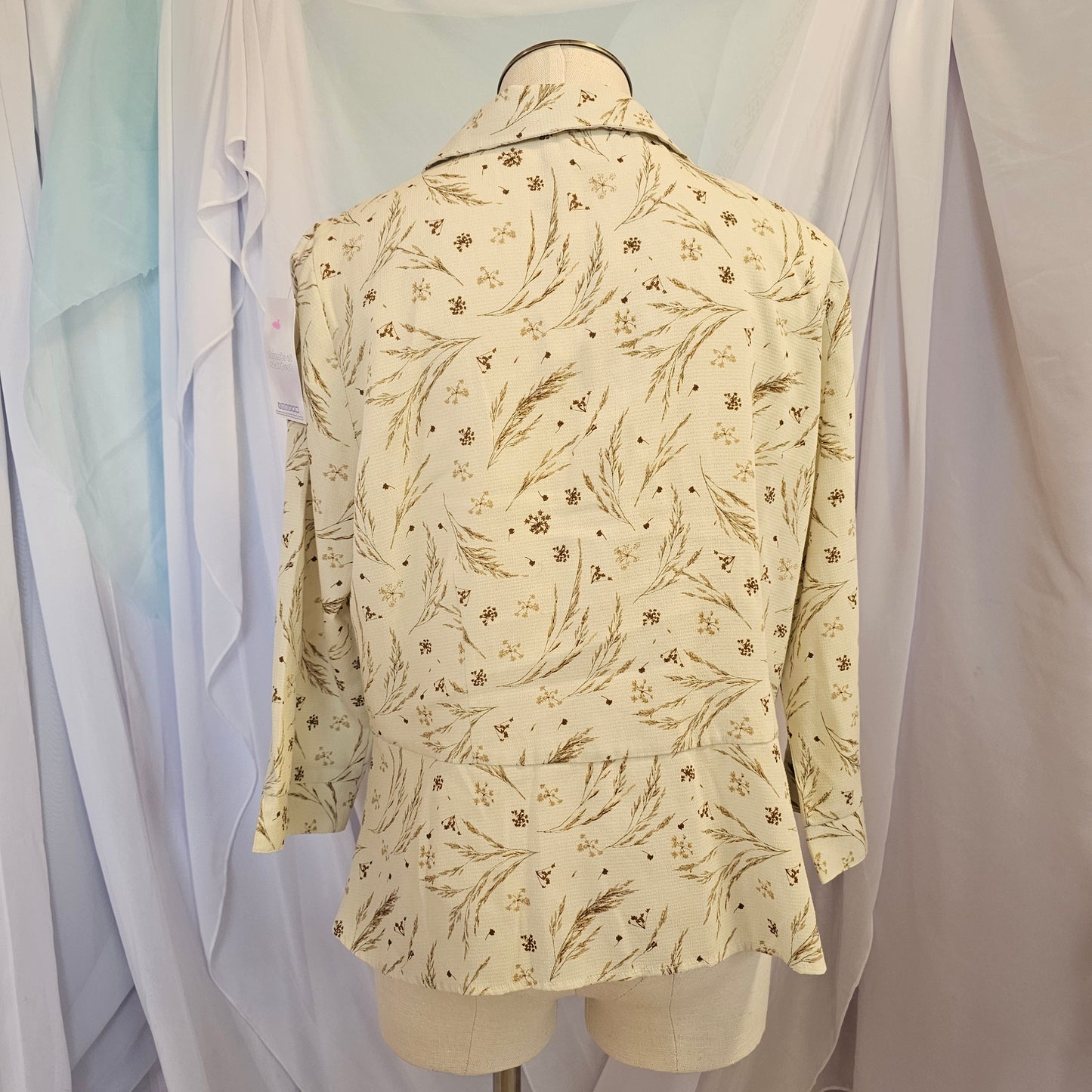 christopher & banks ivory floral button down