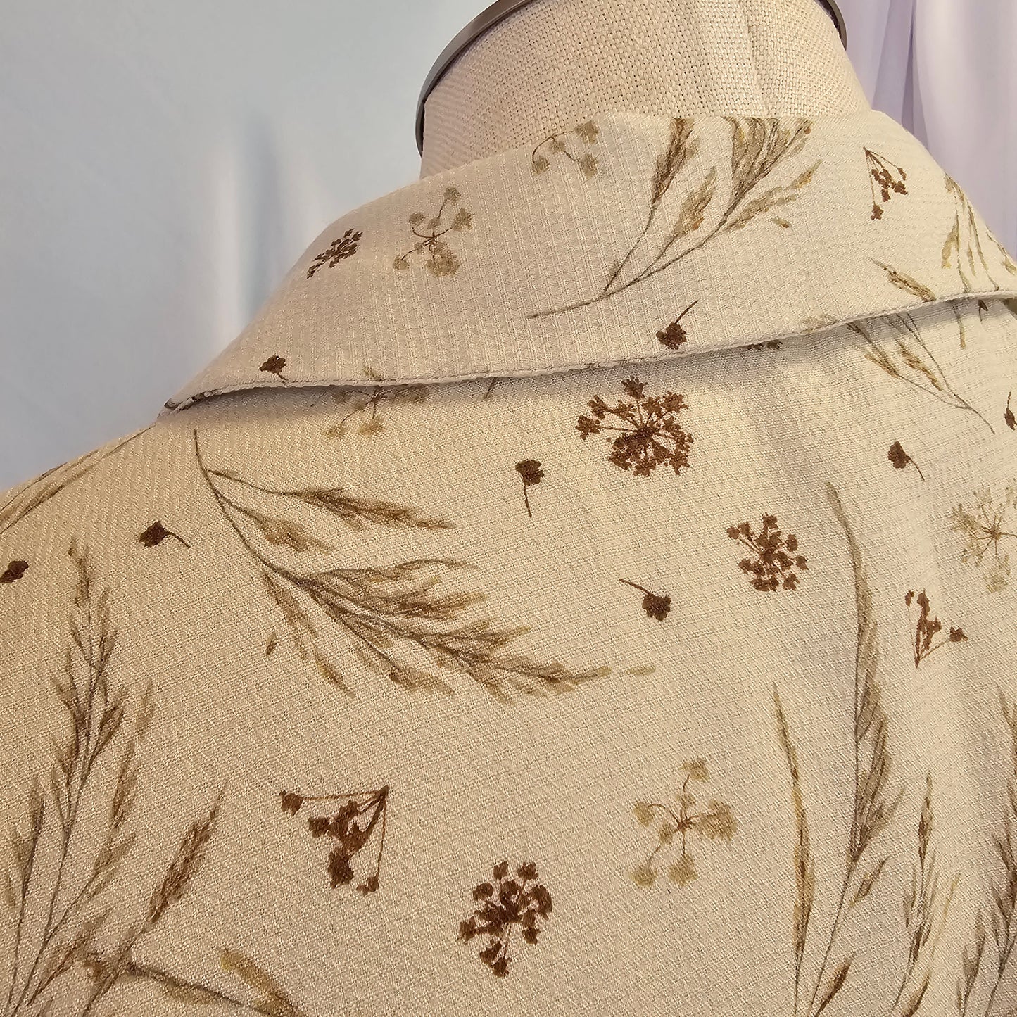 christopher & banks ivory floral button down
