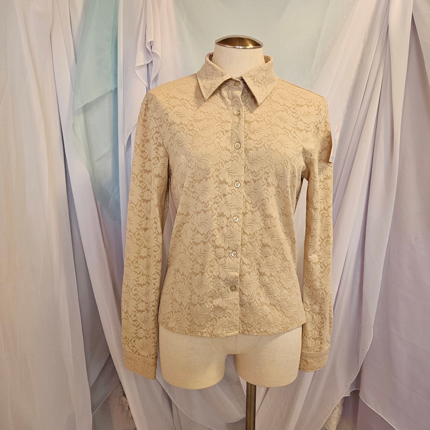 limited america ivory floral button down