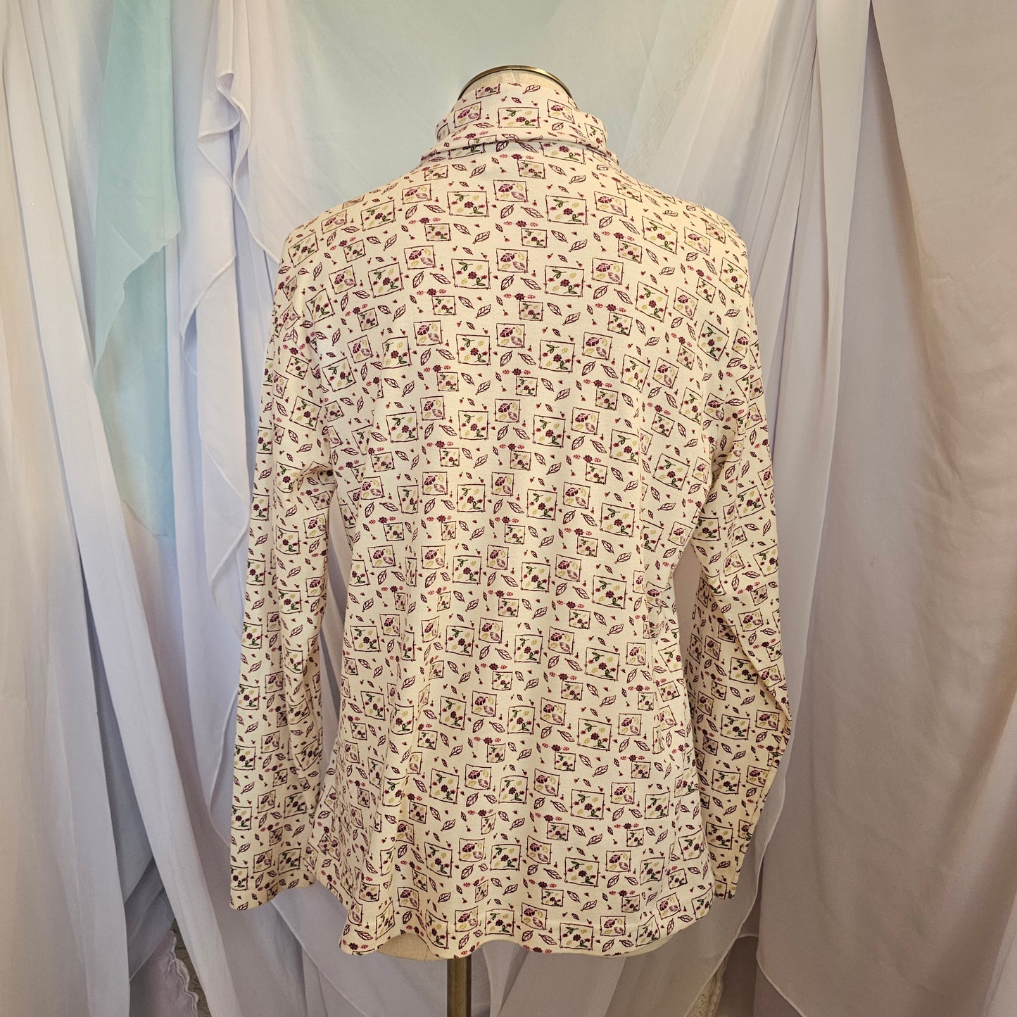 bobby brooks turtleneck multi maroon floral