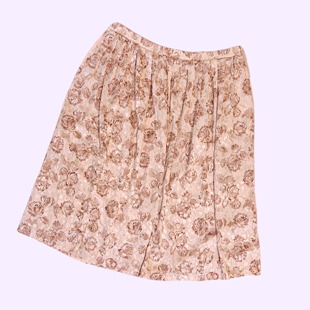 andrea gayle pink floral skirt