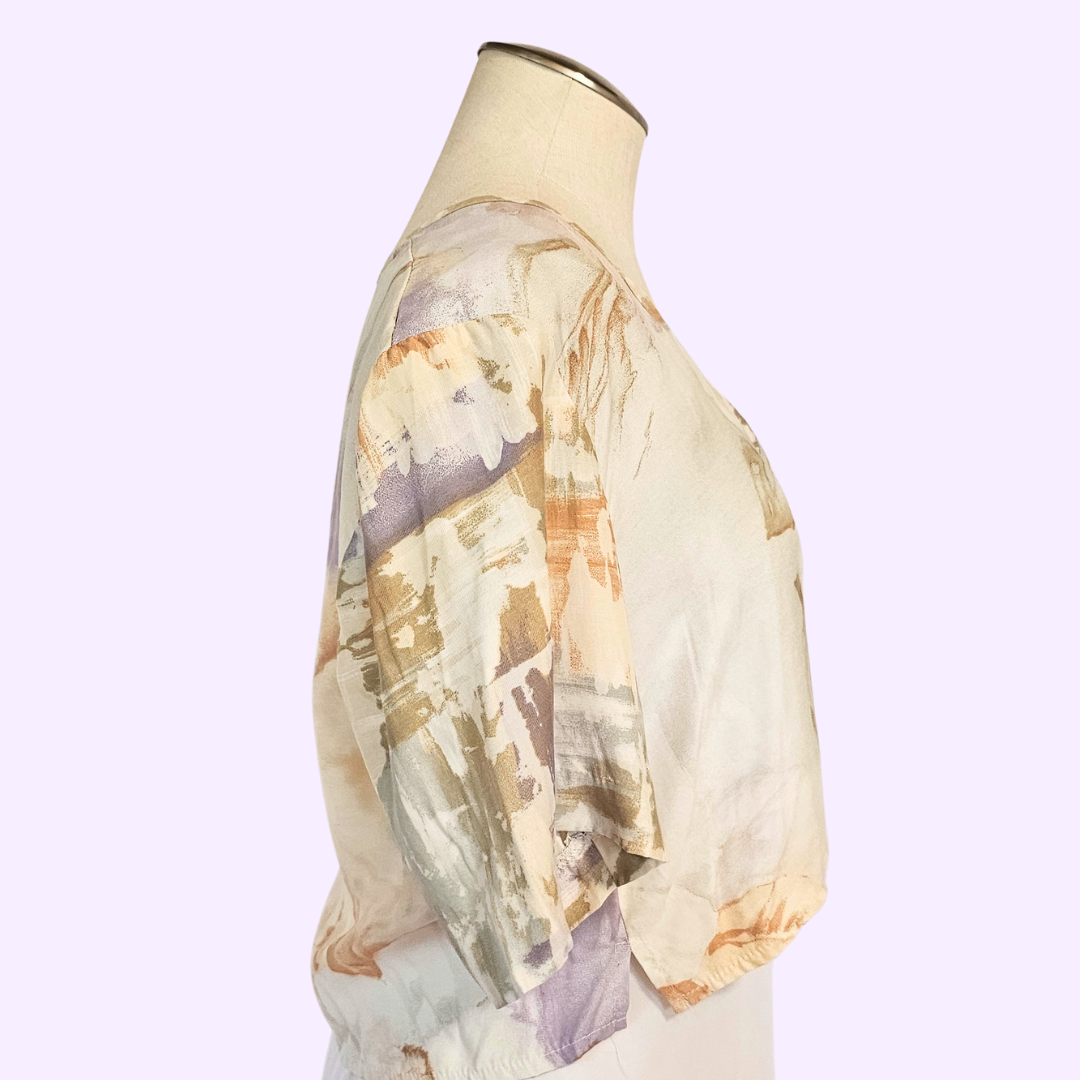 rabbit rabbit rabbit pastel cropped blouse
