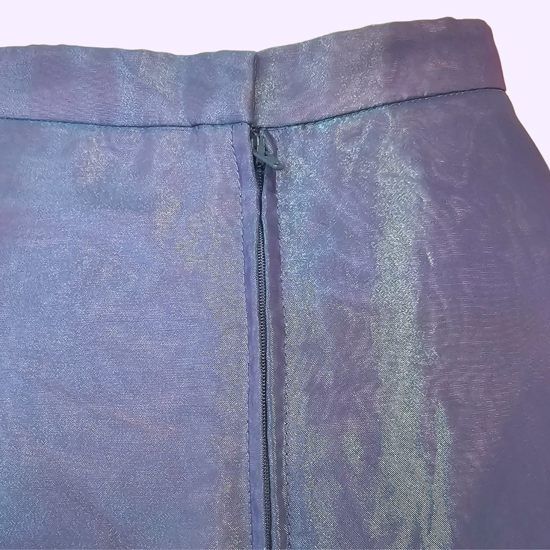 blondie nites purple shiny a line maxi skirt