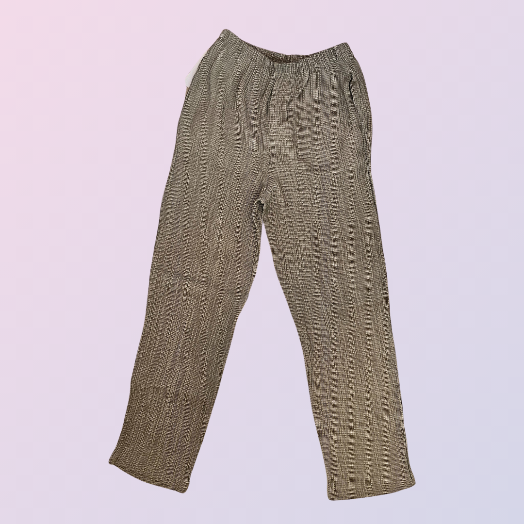 jay peters high rise green textured pants