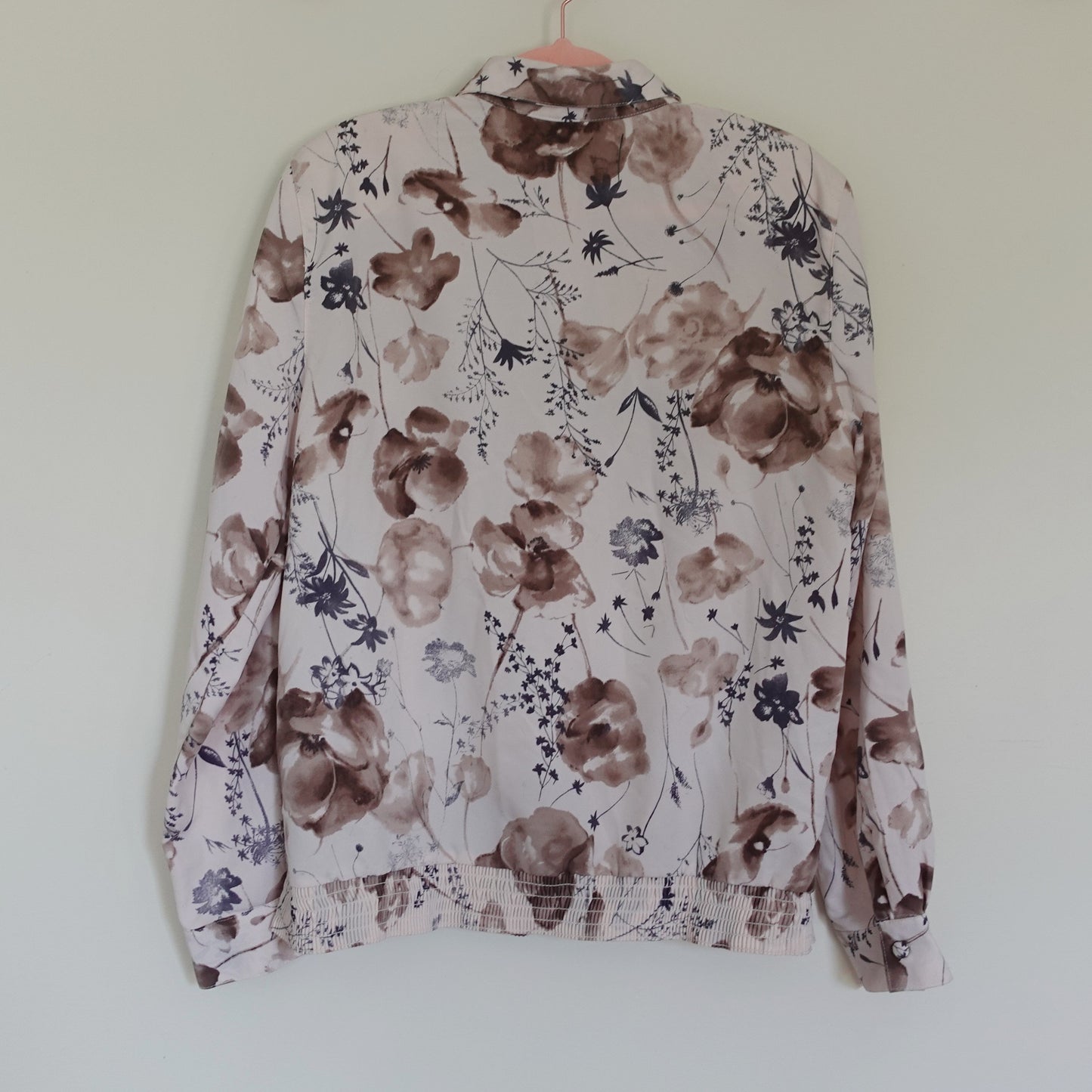 ivory floral long sleeve top