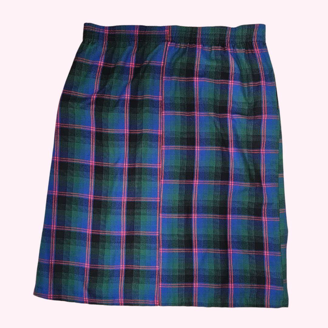 pj casoli plaid midi skirt