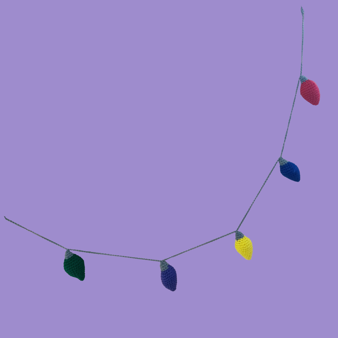 crochet light bulb garland