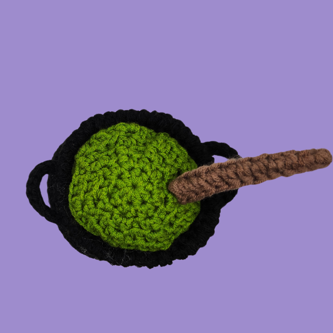 crochet cauldron stuffie