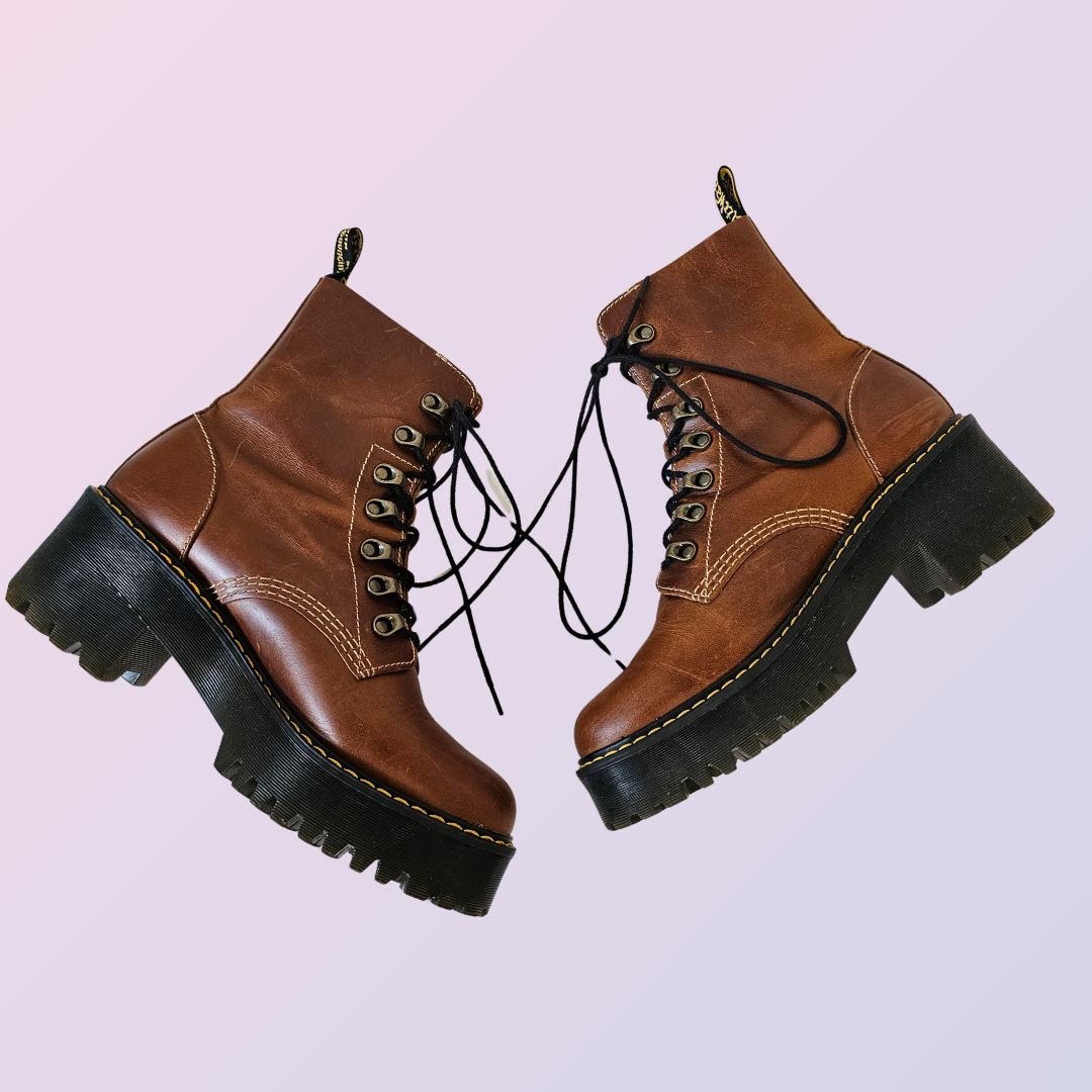 leona butterscotch doc marten boots