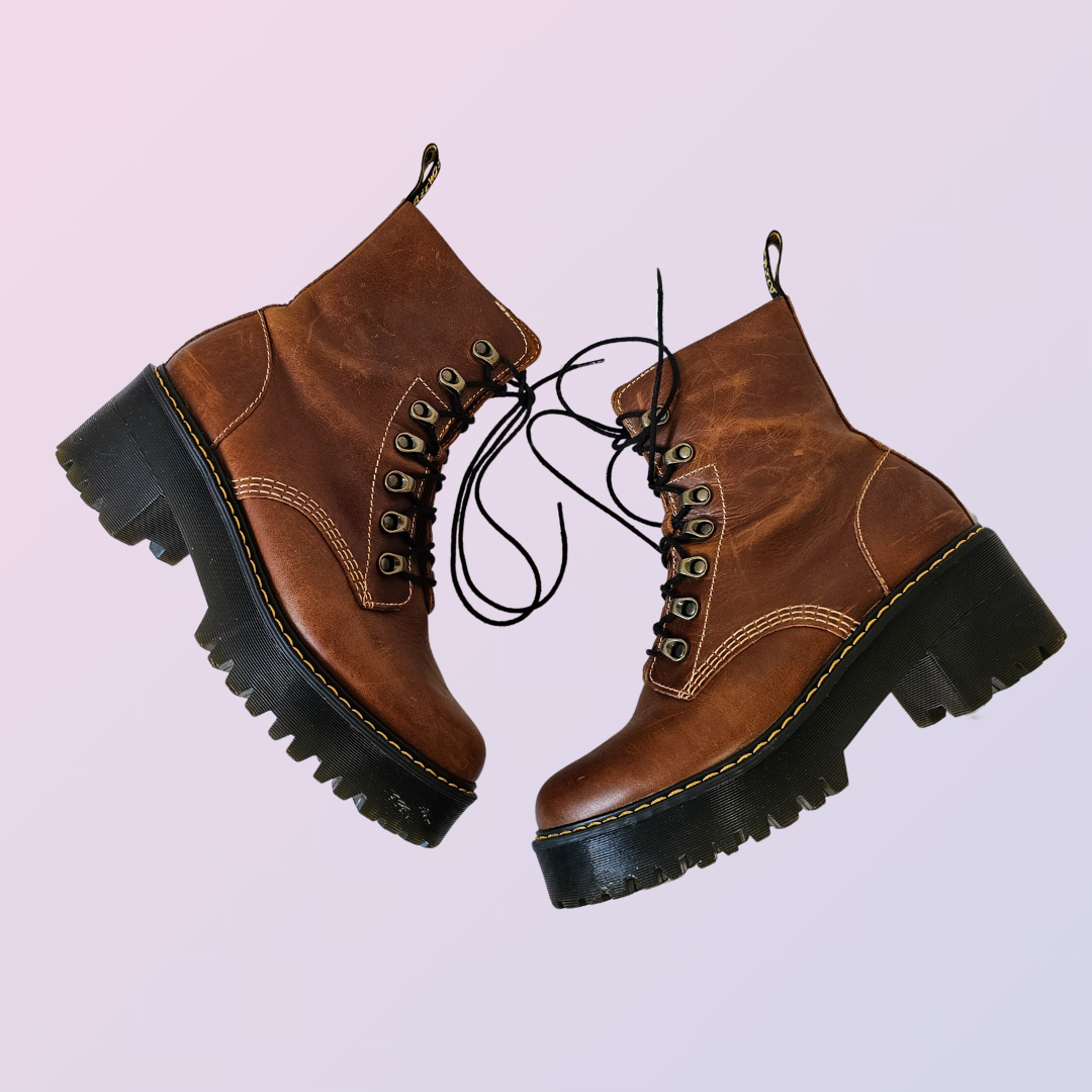 leona butterscotch doc marten boots