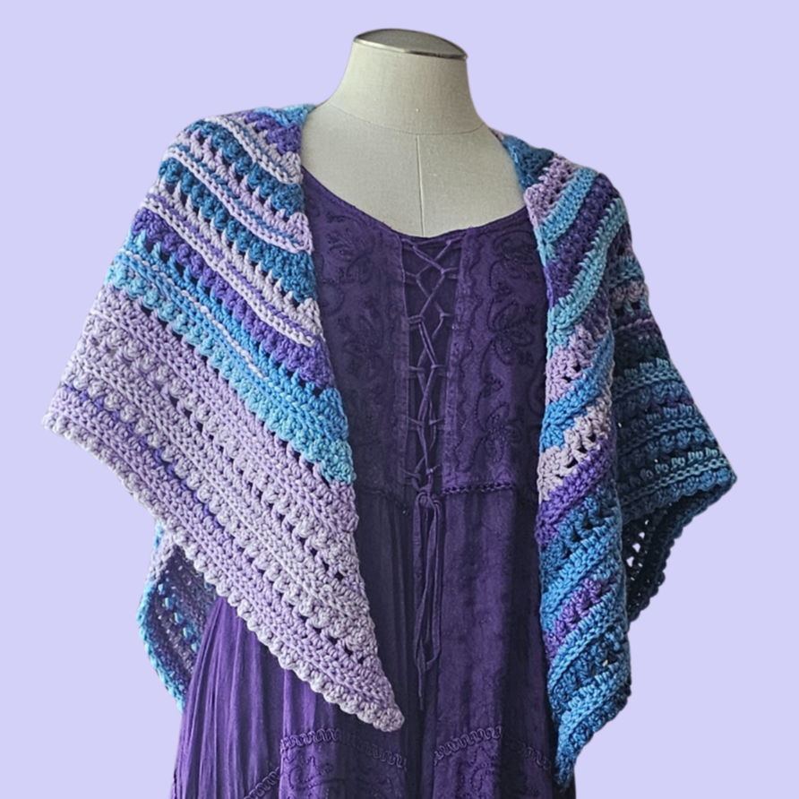 crochet empty spaces shawl