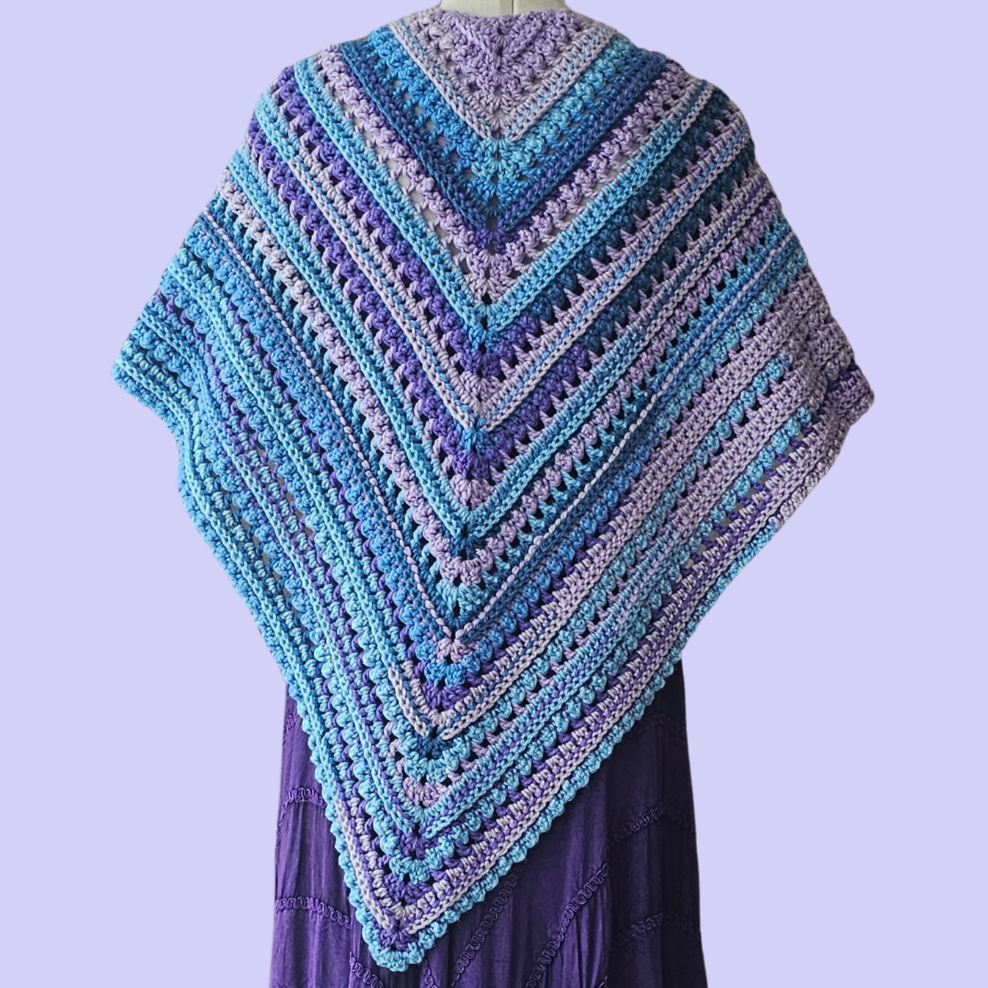 crochet empty spaces shawl