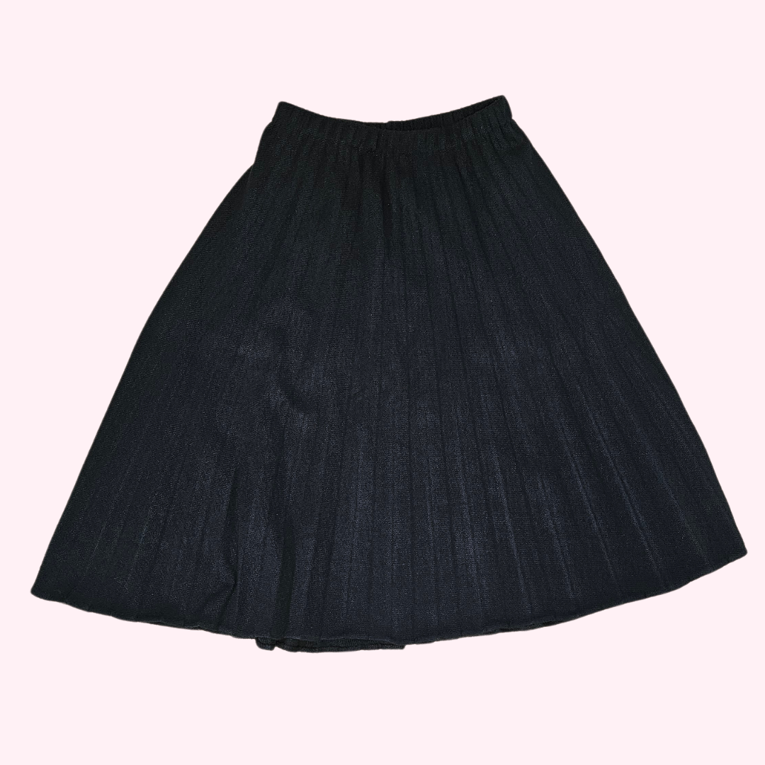 unbranded navy pleated midi skirt
