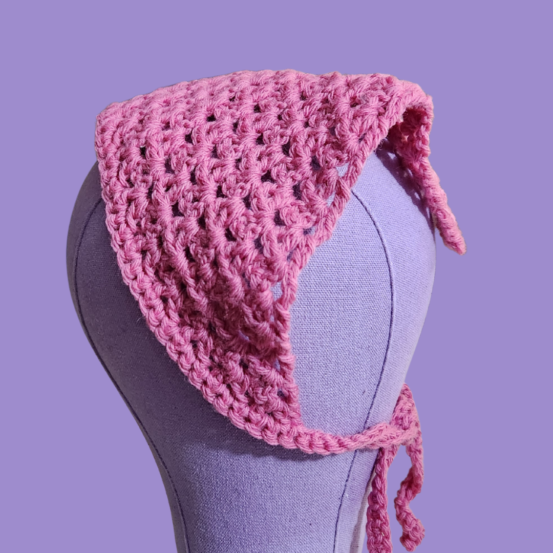 crochet v-stitch bandana