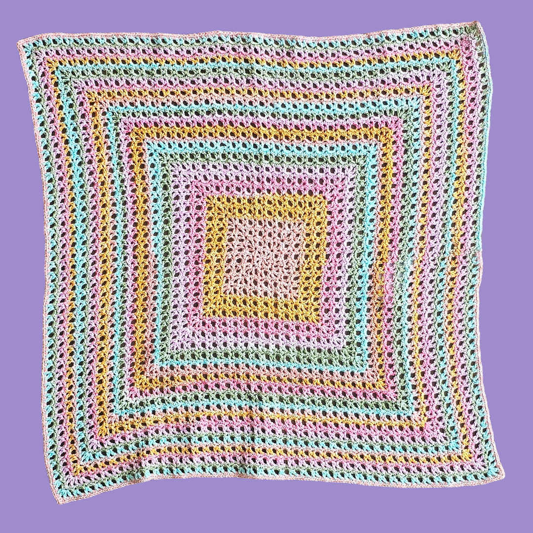 crochet square throw