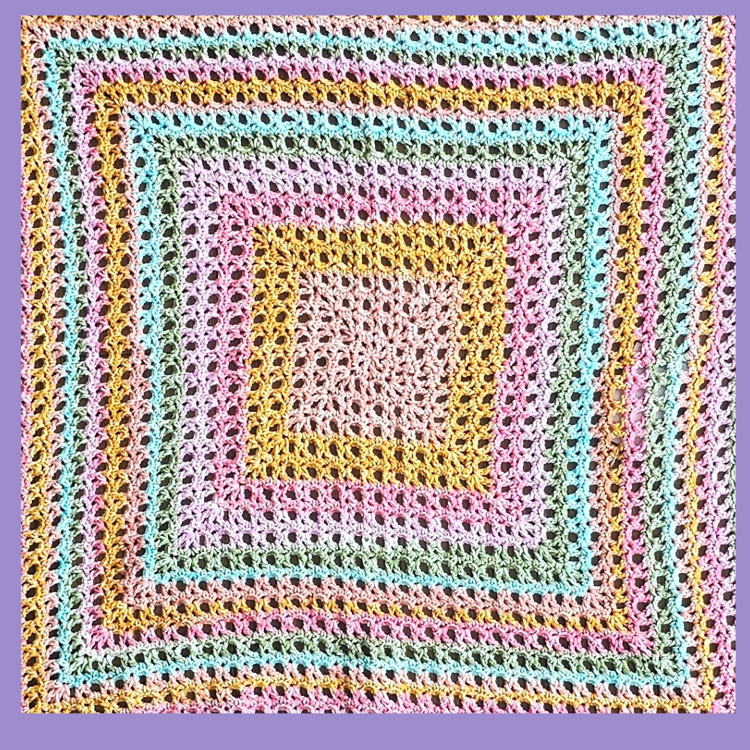crochet square throw