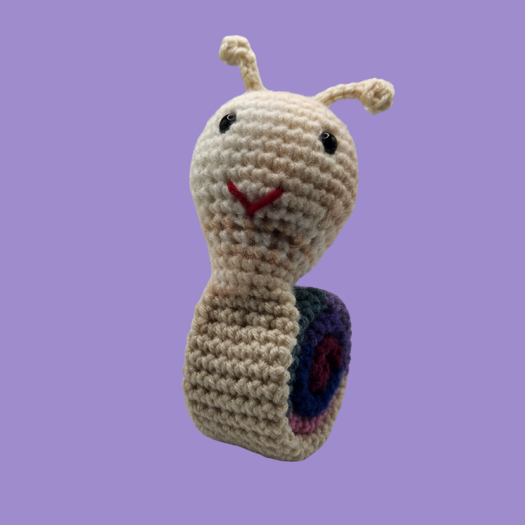 crochet snail stuffie