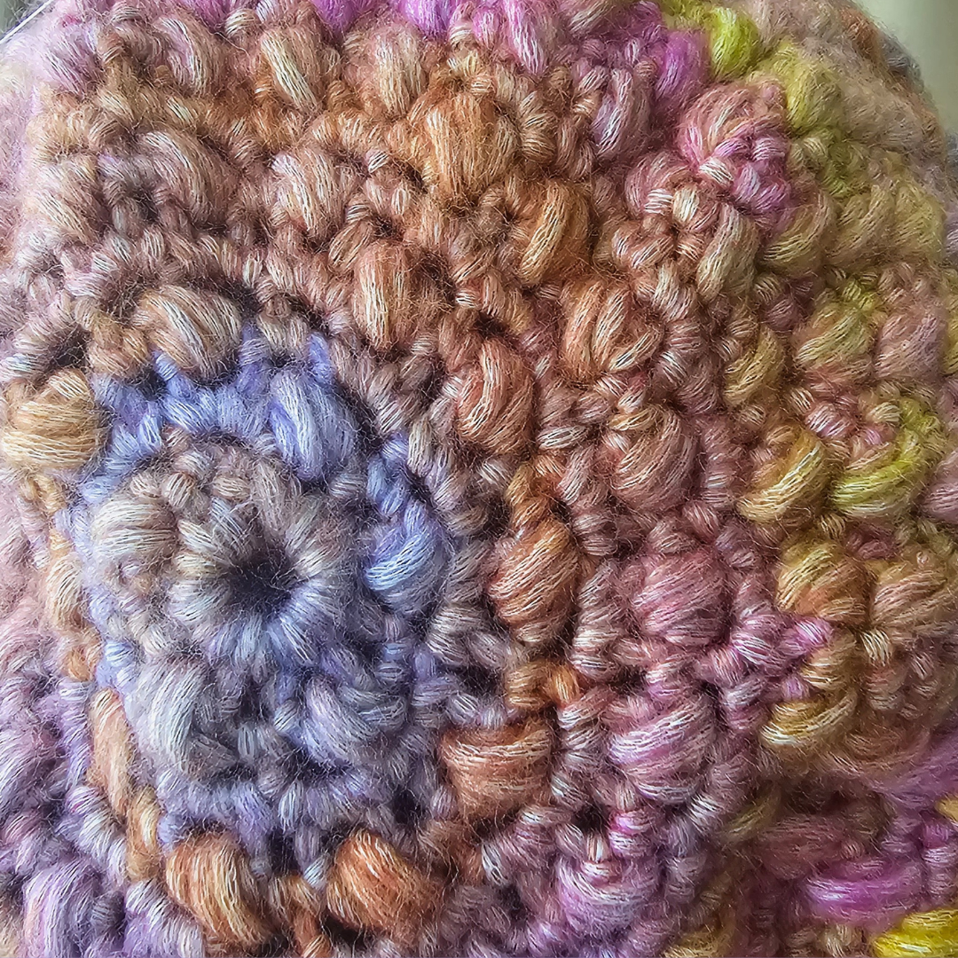 crochet string of pearls beanie