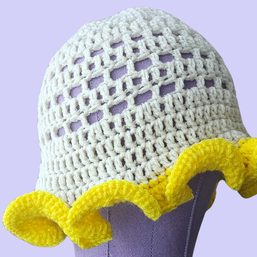 crochet spring candy bucket hat