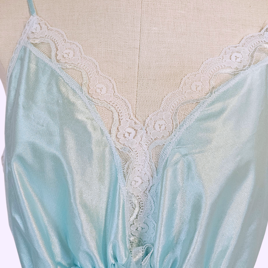 vintage blue lace body suit