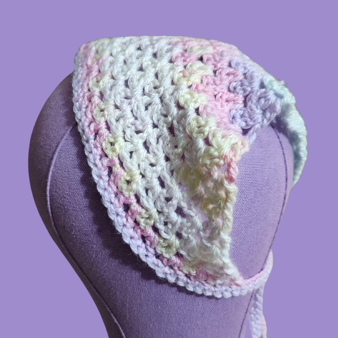crochet v-stitch bandana