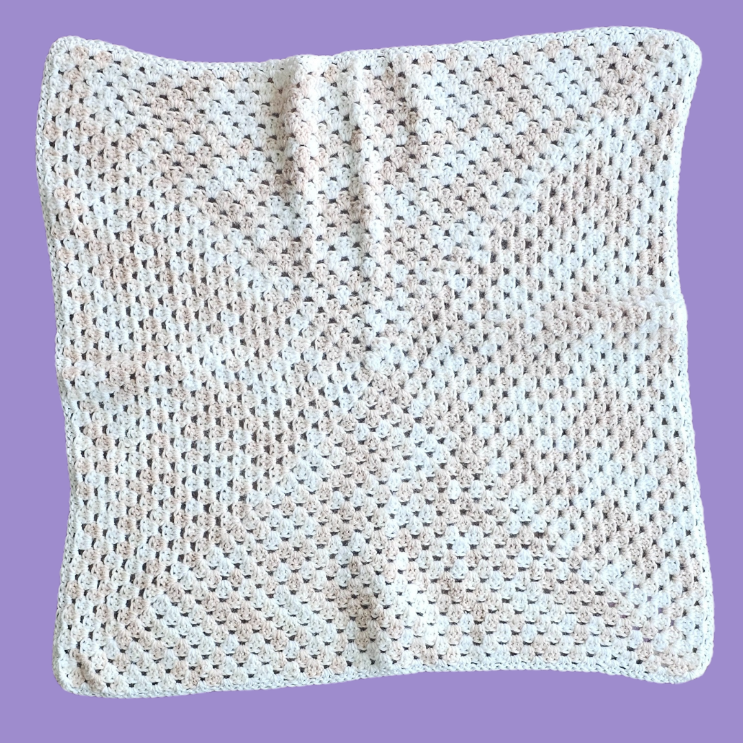 crochet granny square throw
