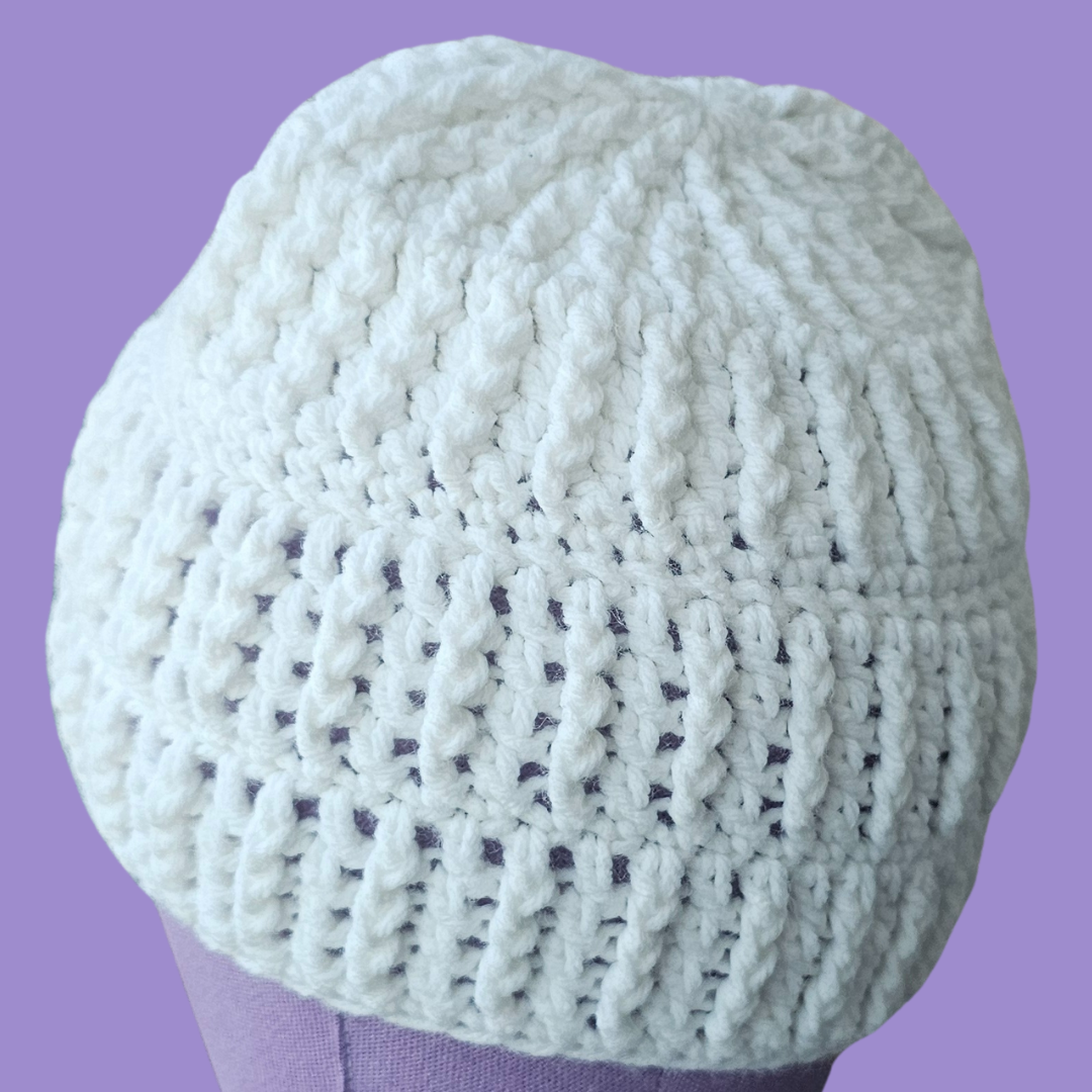 crochet ridged beanie