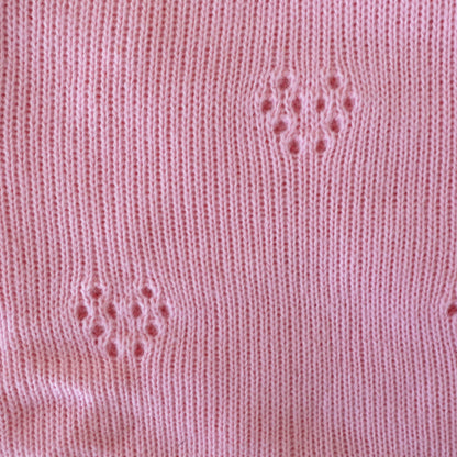 pink long sleeve heart design sweater